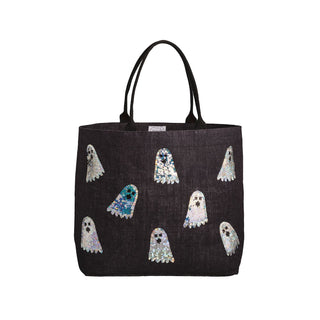 Mudpie Sparkle Tote Halloween Ghost