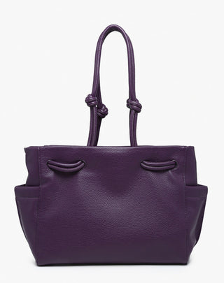 Jen & Co Skylar Knotted Tote Dark Purple M2607