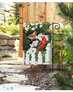 Dogwood Cardinals Garden Flag
