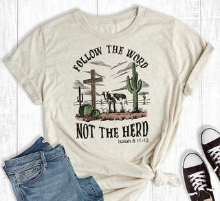 Rebel Rose Follow the Herd Cream Graphic