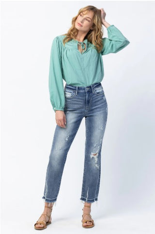 Judy Blue Released Hem Ankle Straight 82436