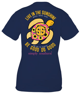 SS Live In The Sunshine Tee Navy