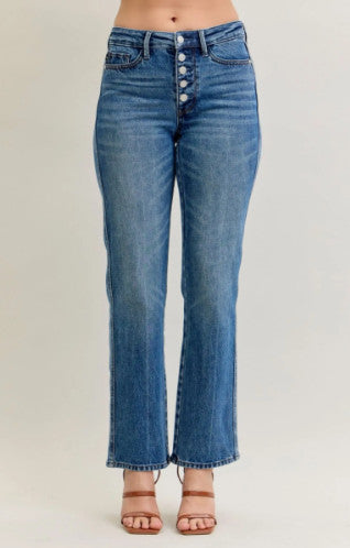 Judy Blue MR Slim Straight Rigid Magic Button-Fly 881011