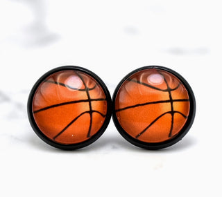 Basketball Stud 12mm Earrings