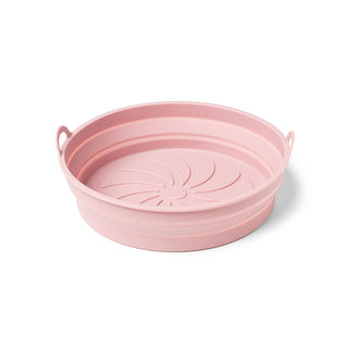 Krumbs Kitchen Round Rose Collapsible Silicone Air Fryer Liner
