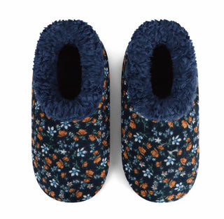 Snoozies Floral Bloom Corduroy Navy