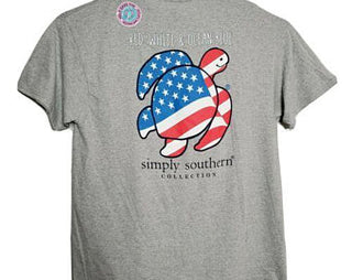 SS Red, White, & Ocean Blue Tee