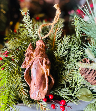 Wooden Santa Ornament