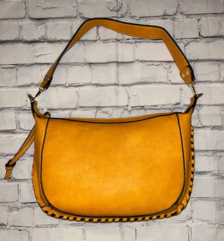 Jen & Co Sierra Whipstitch Shoulder Bag Mustard M2508