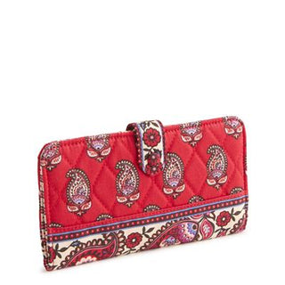 Vera Bradley Tab Wallet Flowering Paisley Goji Berry
