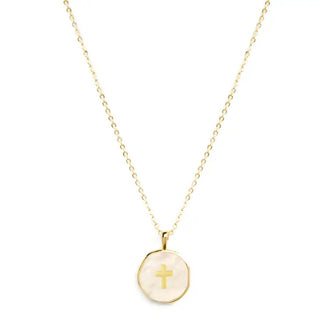 Splendid Iris Shell with Cross Necklace