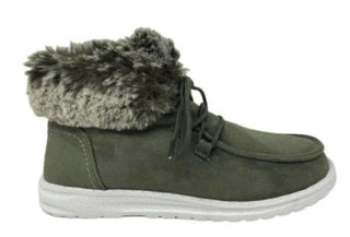 Gypsy Jazz Farren Khaki (Olive) Lined High Top Booties
