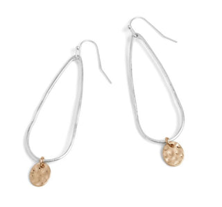 Whispers Silver Teardrop with Gold Dangle  WN004176