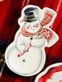 Mudpie Tidbit Dish Snowman