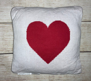 Knit Valentine Heart Pillow
