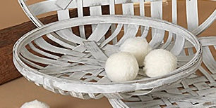 White Chipwood Tobacco Basket Small