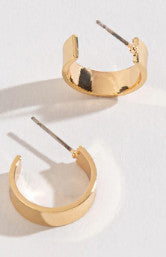 Howard’s Small Flat Hoop Earrings Gold