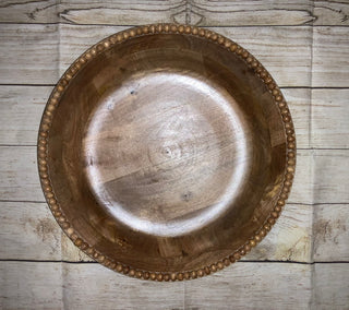 Mudpie Large Wooden Beaded Bowl