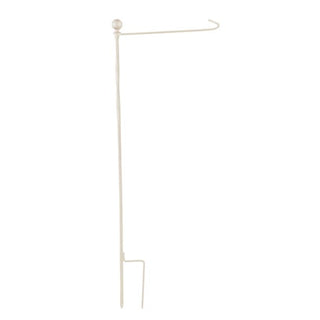 Finial Garden Flag Stand, Brushed Ivory