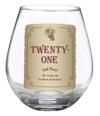 Birthday Milestone Stemless Wine Glass