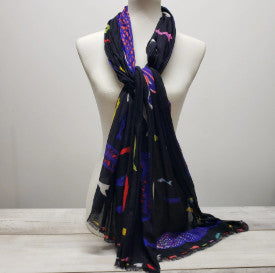 Vera Bradley Soft Fringe Scarf Fish Multi