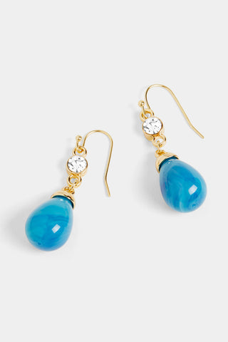 Whispers Clear Stone Teardrop Bead Dangle Earrings Ocean WN004796