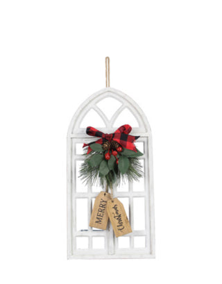 Holiday Window Wall Art w/Pine