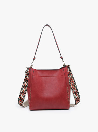 Jen & Co Penny Bucket Bag Merlot M2070