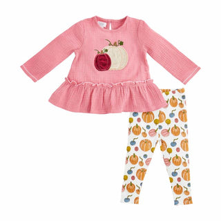 Mudpie Toddler Pumpkin Tunic & Legging Set