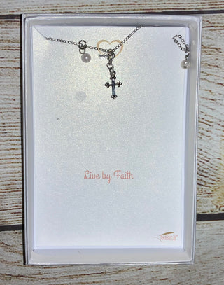 Alexa’s Angels Live By Faith Cross Necklace