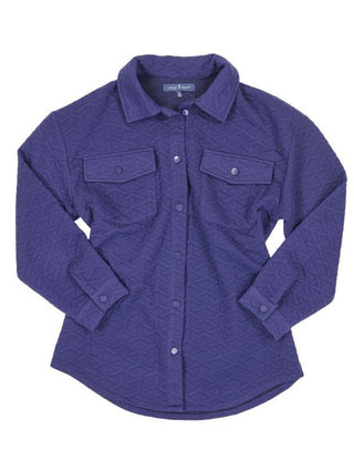 Simply Southern Quilted Shacket Navy