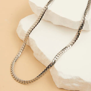 Howard's Narelle Waterproof Herringbone Chain Necklace Silver