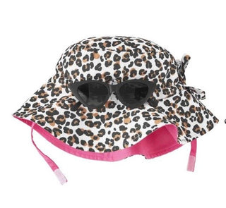 Mudpie Bucket Hat & Sunglasses Leopard