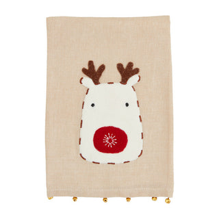 Mudpie Jingle Bell Towel Deer