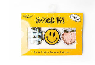 Britt’s Knits Beanie Stick It Patch Set Smiley Face