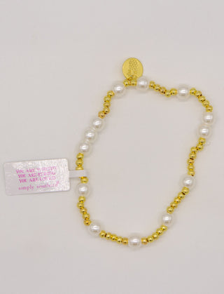 Simply Southern Gold Bracelet Pearl 14