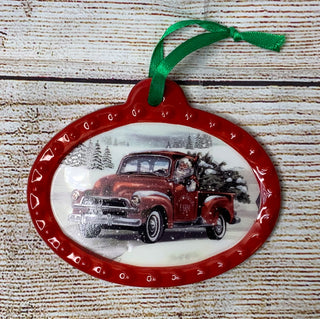 Ceramic Santa Ornament