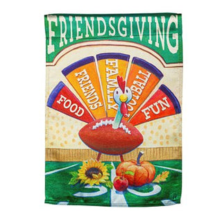 Friendsgiving Turkey Garden Lustre Flag