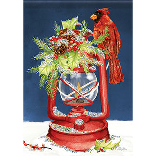 Holiday Lantern Glittertrends Garden Flag