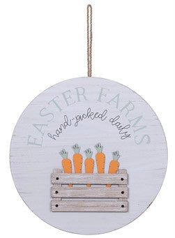 Wood Round Easter Hanging