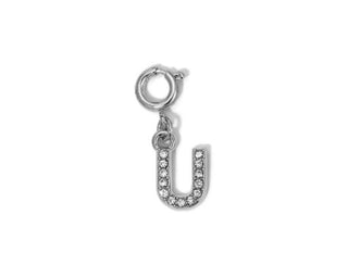 My Fun Colors Rhinestone Initial Silver U