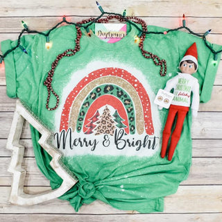 Daydreamer Designs Christmas Rainbow Graphic T-Shirt
