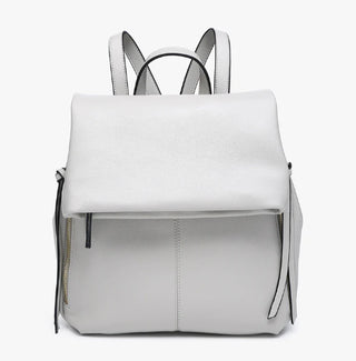 Jen & Co Adley Foldover Backpack Light Grey M2468
