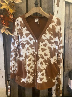 Sew in love Cow Print Cardigan
