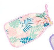 Lemon Lavender Deep Exfoliator Mitt Pink Leaves