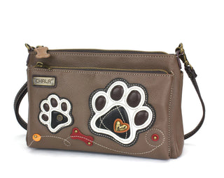 Chala Deluxe Crossbody Pawprint Brown 829