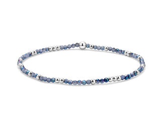 My Fun Colors Crystal Beaded Bracelet Twilight Sky Silver