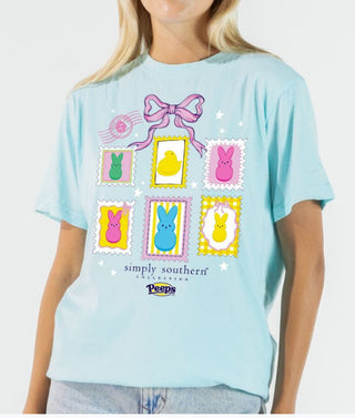 Simply Southern Short Sleeve Tee Peeps Stamps Agean