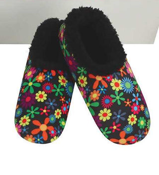 Snoozies Neon Flowers Slippers