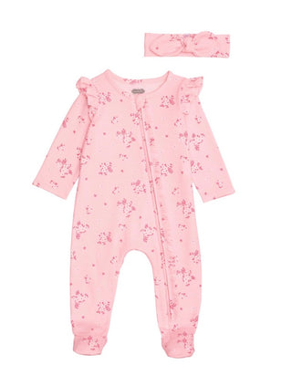 Mudpie Pink Blossom Sleeper w/Headband